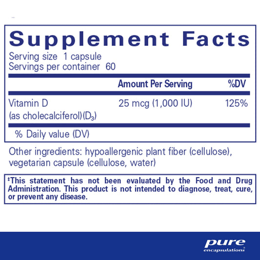 Suplemento para salud ósea y sistema inmune Pure Encapsulations