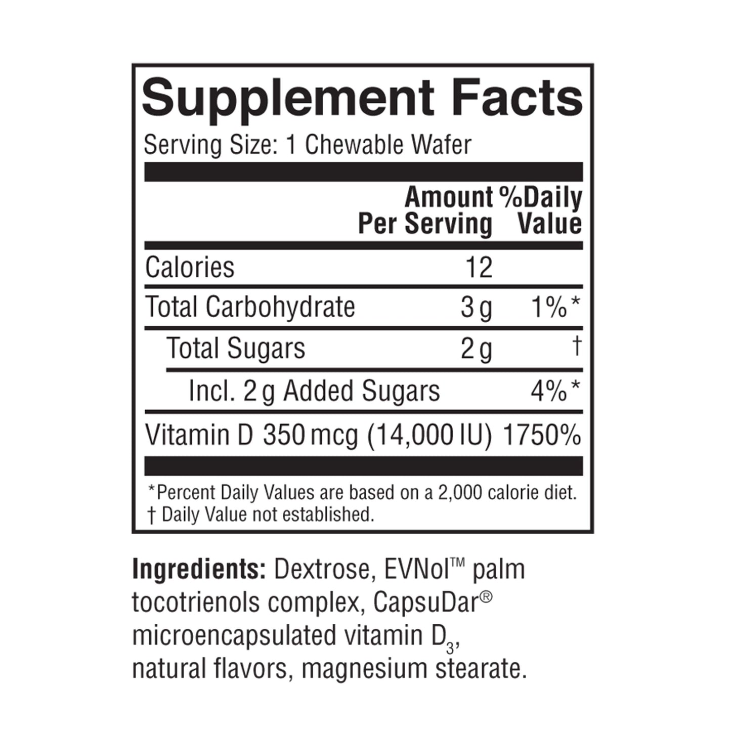 Suplemento semanal Replesta NX vitamina D3 14000 UI masticable naranja