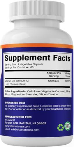 Suplemento semanal Vitamatic vitamina d3 1250 mcg 2 pack