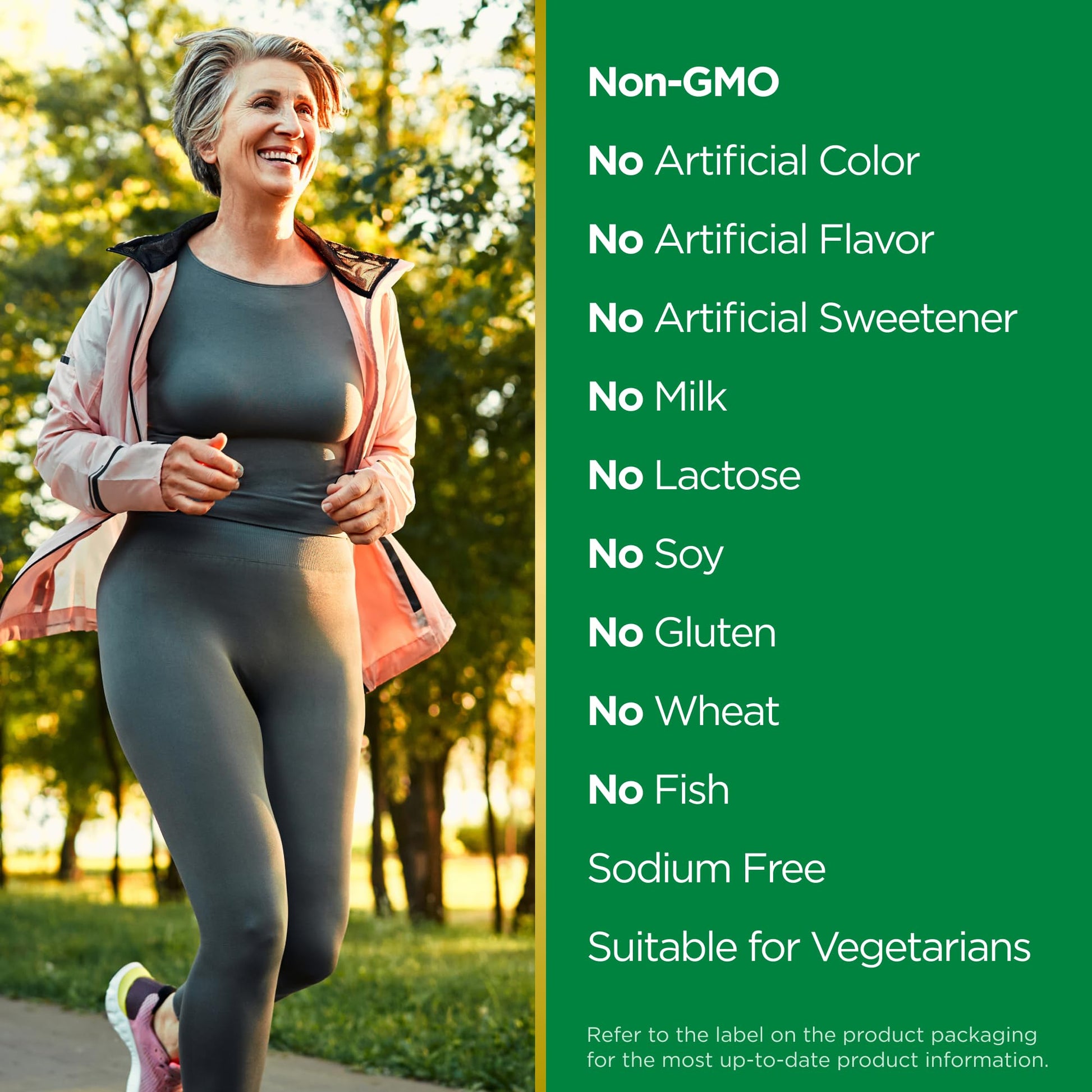 Nature's Bounty suplemento sin GMO ni gluten