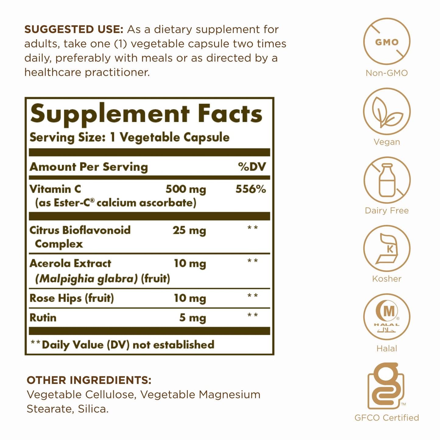 Suplemento Solgar Ester-C Plus Vitamina C cápsulas vegetales