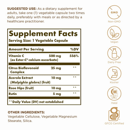 Suplemento Solgar Ester-C Plus Vitamina C cápsulas vegetales