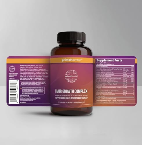 Envase suplemento soporte capilar para crecimiento y fuerza