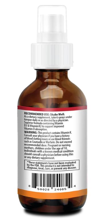 Suplemento spray vitamínico D3+K2 sabor fresa