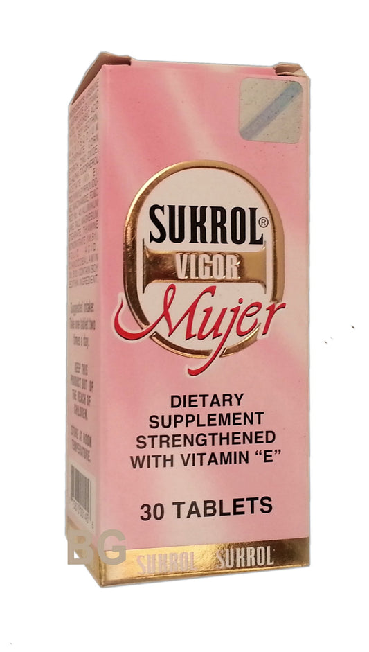 Caja de suplemento Sukrol Vigor Mujer con vitamina E