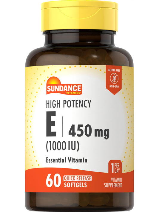 Suplemento Sundance vitamina E 1000 UI 60 cápsulas
