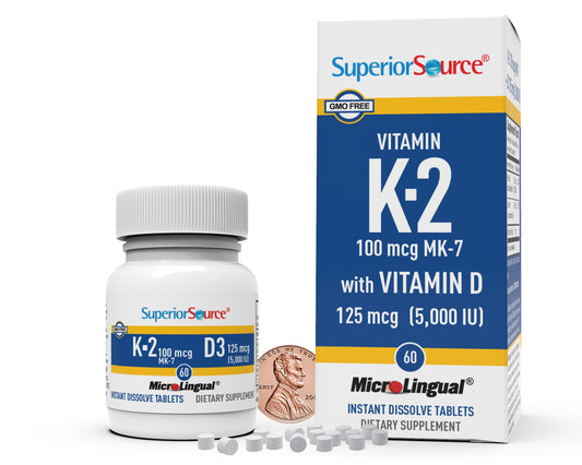 Suplemento superior source k2 mk7 d3 frasco lateral