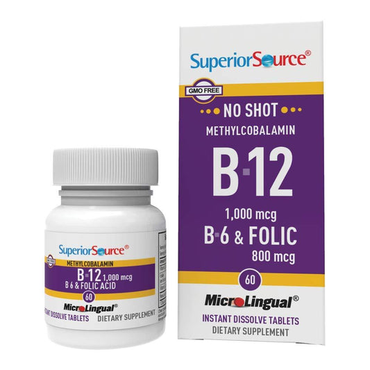 Suplemento Superior Source vitamina B12 1000 mcg disolución rápida 60 tabletas