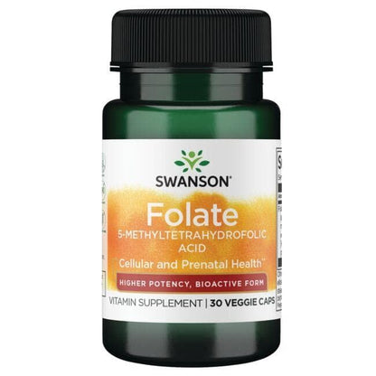 Suplemento Swanson Folato 1360mcg cápsulas veganas