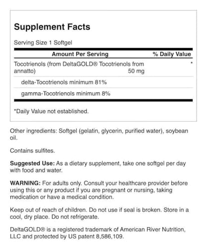 Suplemento Swanson tocotrienoles vitamina e salud colesterol