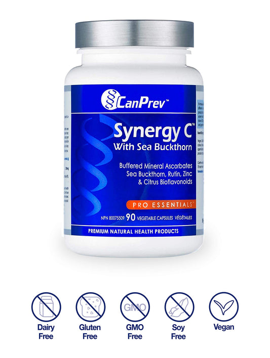 Suplemento Synergy C CanPrev vitamina c antioxidante mineral tamponado