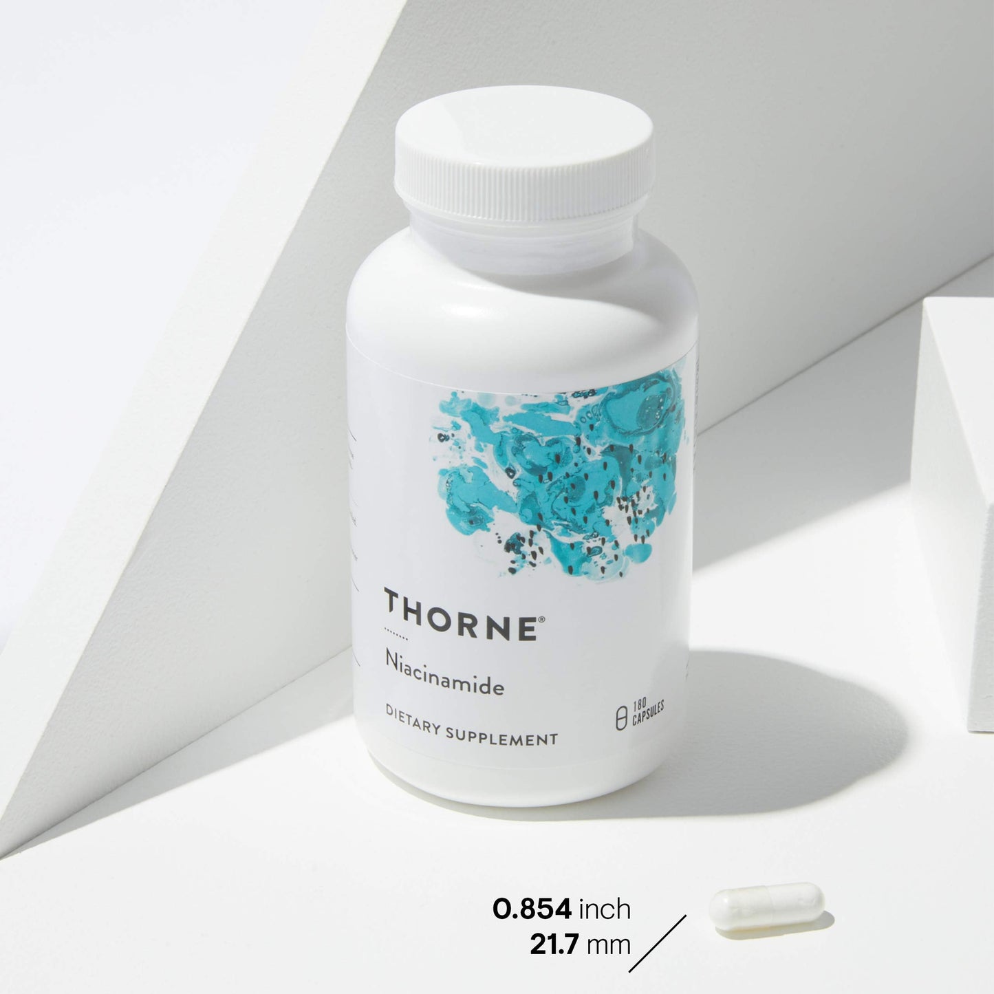 Suplemento THORNE niacinamida vitamina b3 forma no enrojecedora
