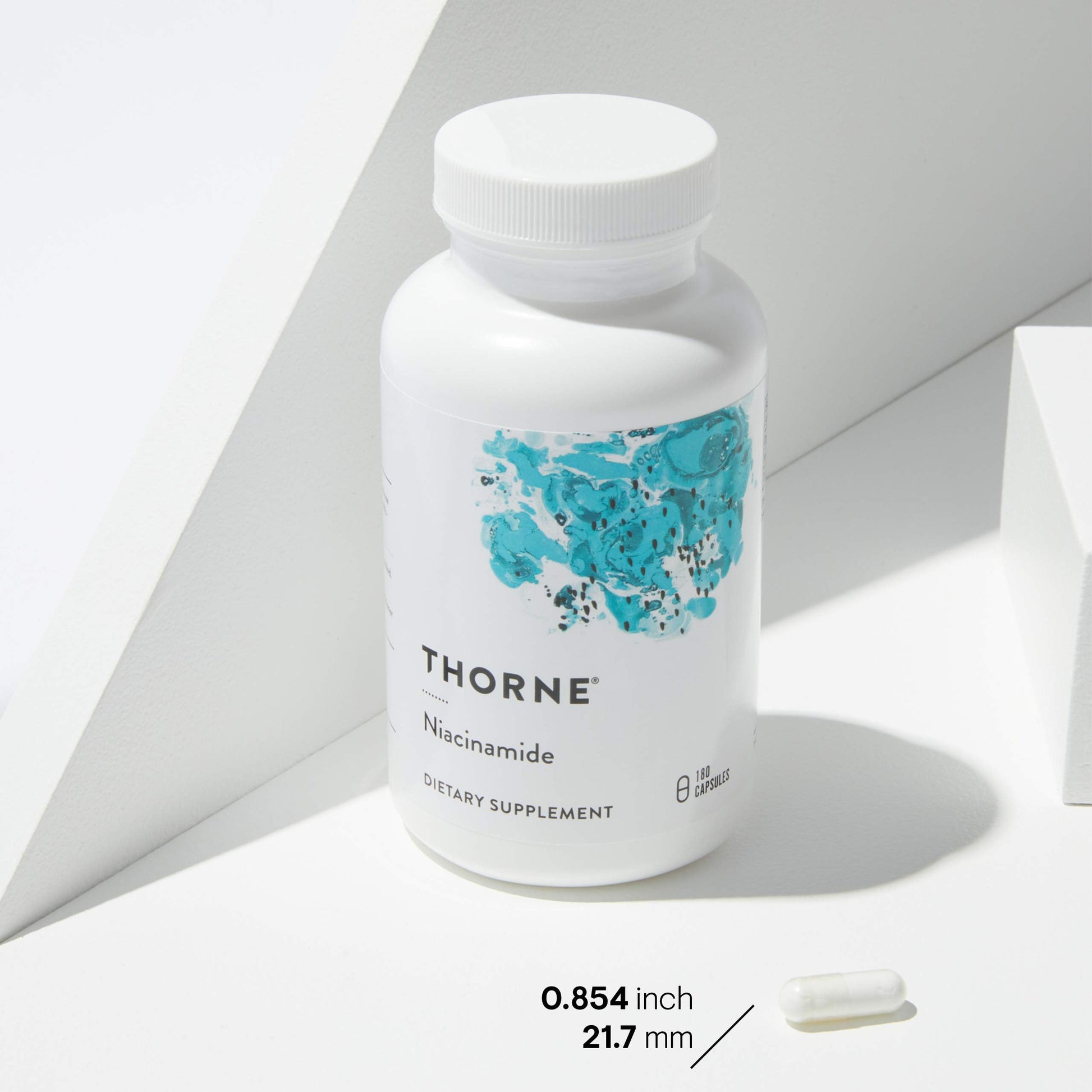 Suplemento THORNE niacinamida vitamina b3 forma no enrojecedora