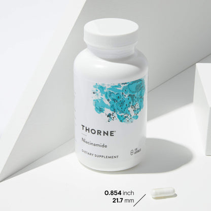 Suplemento THORNE niacinamida vitamina b3 forma no enrojecedora