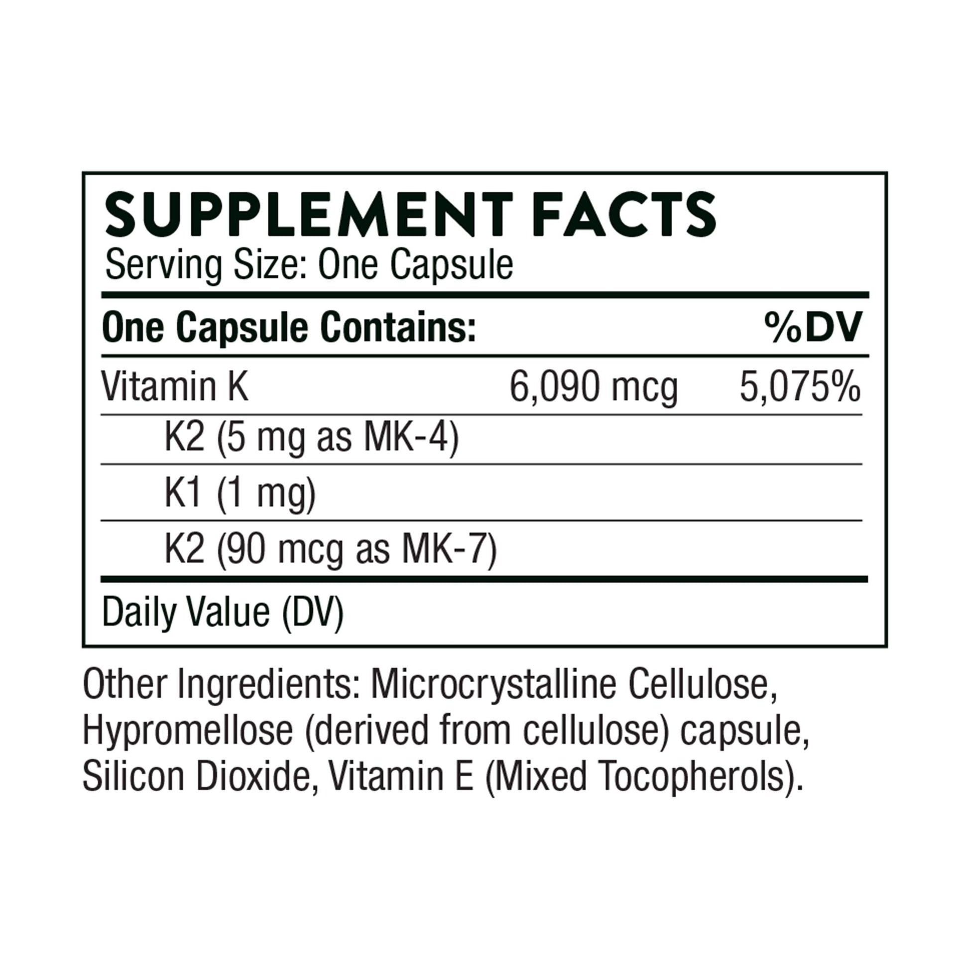 Suplemento THORNE paquete vitaminas D3 y K