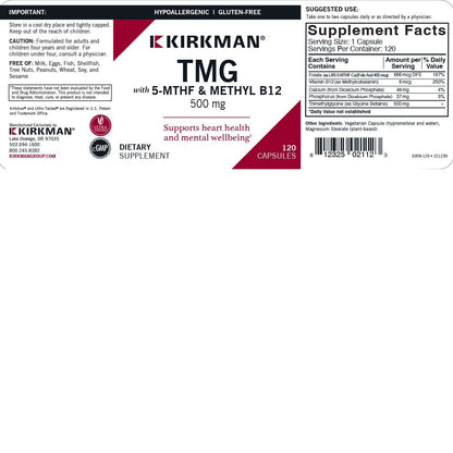 Suplemento TMG Kirkman para soporte cardiovascular