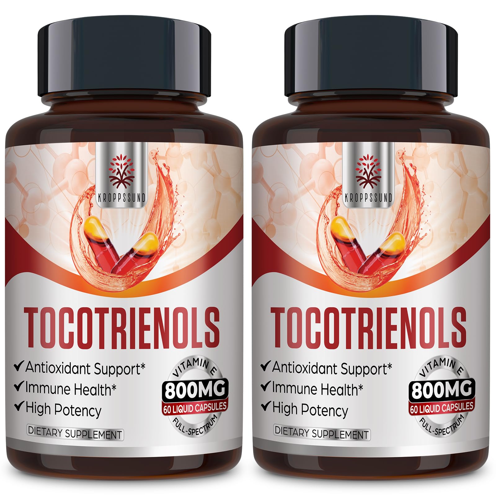 Suplemento tocotrienol Kroppssund botella frontal