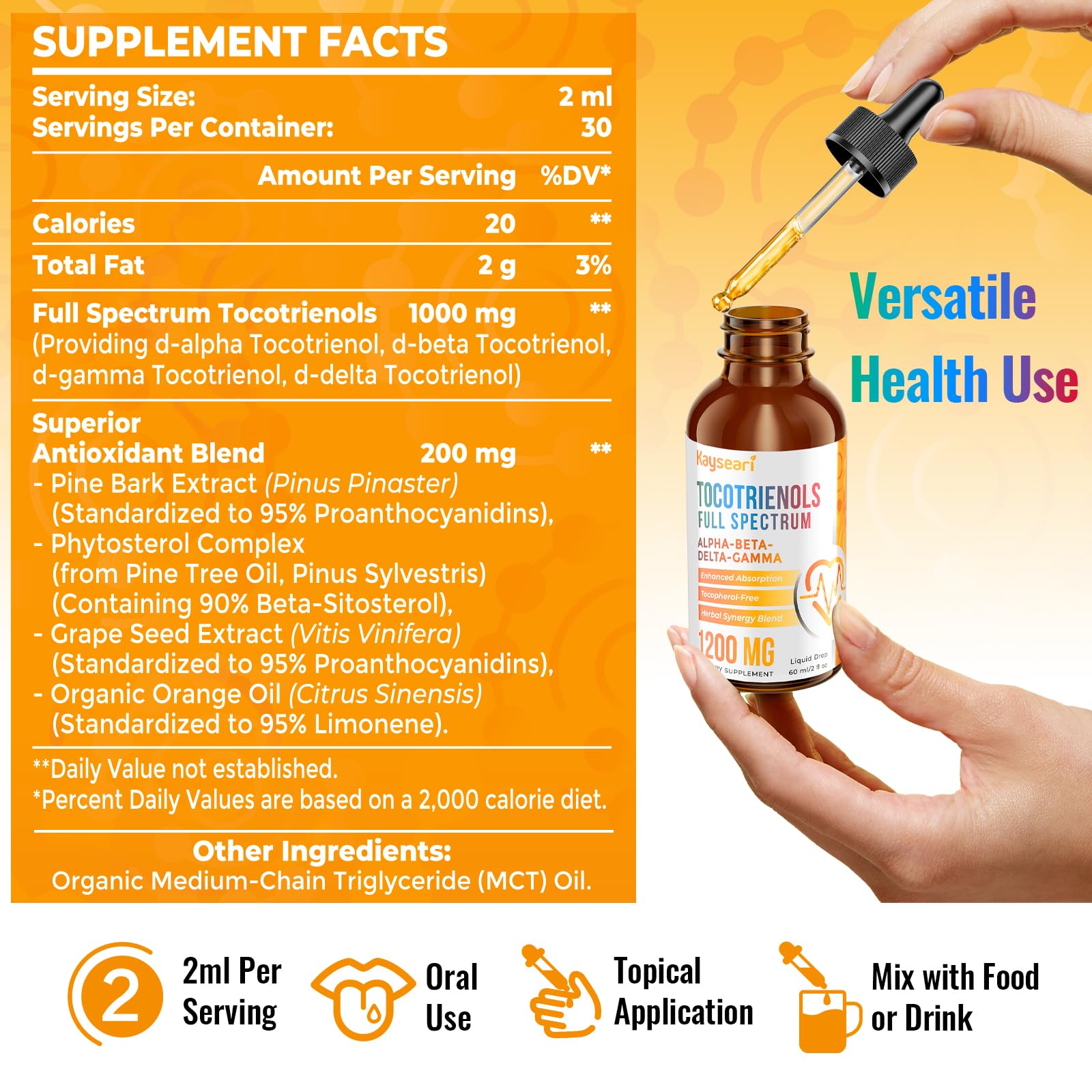 Suplemento tocotrienoles vitamina e Kayseari envío disponible