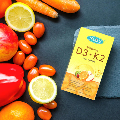 Suplemento TOLOUS cápsulas vitamina D3 K2 apoyo salud integral