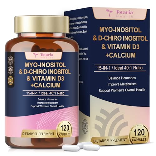 Suplemento Totaria Myo y D-Chiro Inositol 40:1 para mujeres 120 cápsulas
