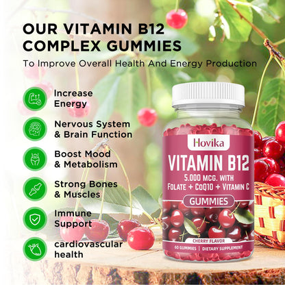 Suplemento triple vitamina B12 coenzima Q10 y folato