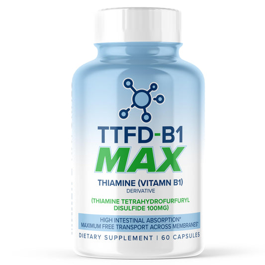 Suplemento TTFD de tiamina B1 60 cápsulas MaxLife Naturals