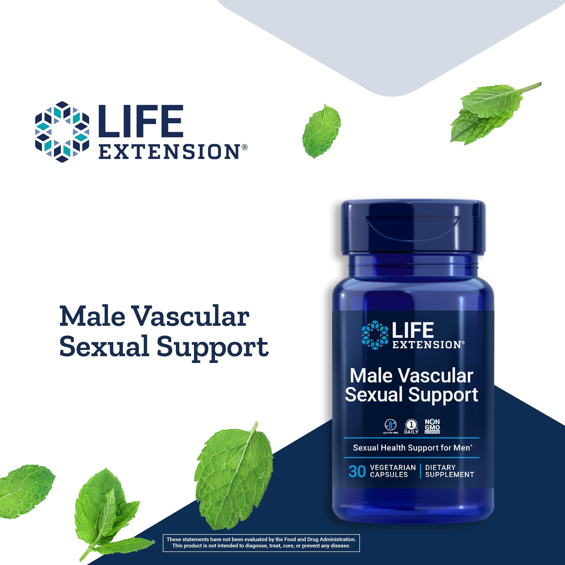Suplemento Vascular Sexual Masculino Life Extension con ingredientes