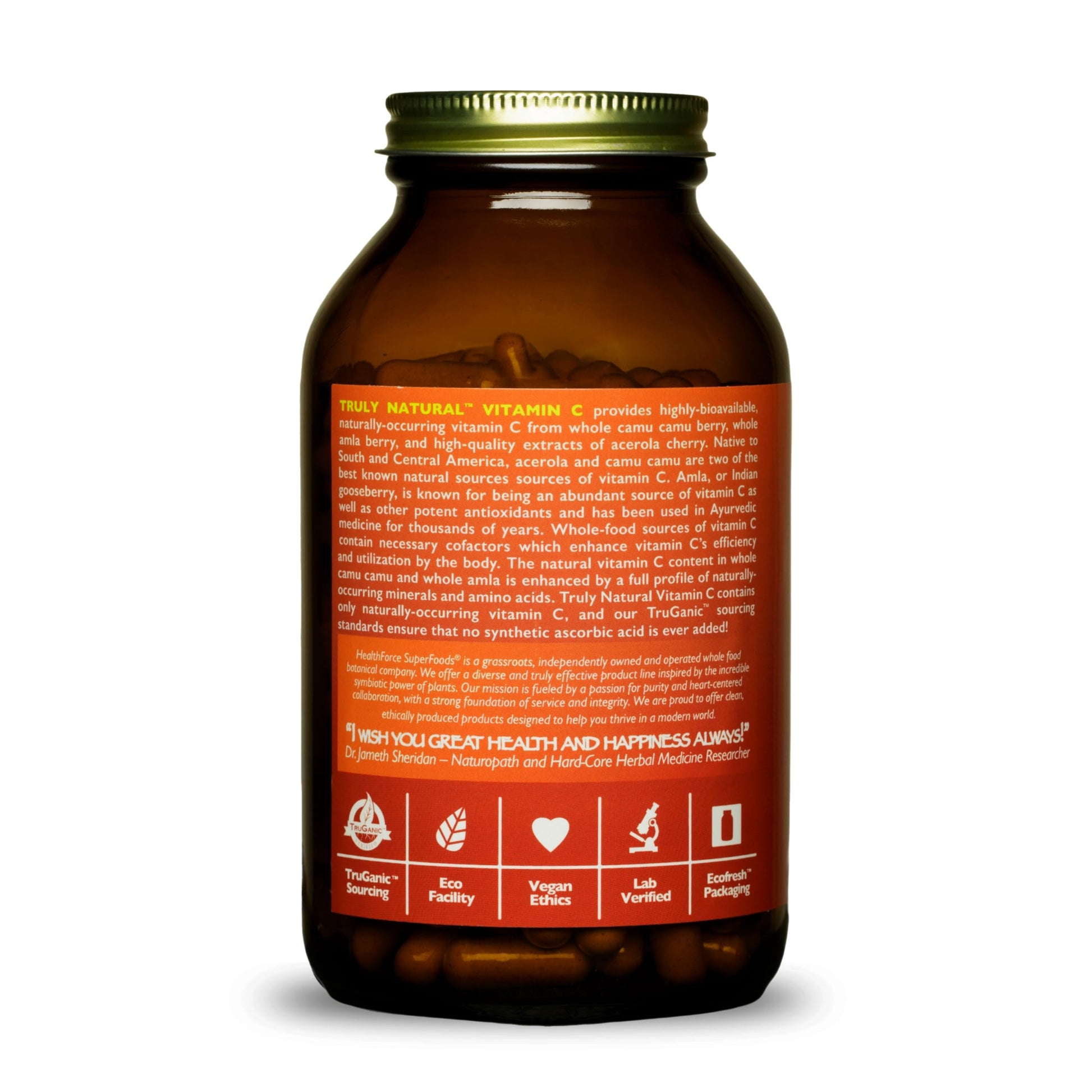 Suplemento vegano con baya camu camu
