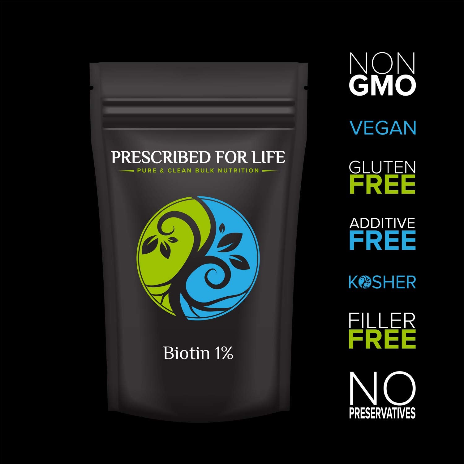 Suplemento vegano biotina para piel uñas y cabello polvo