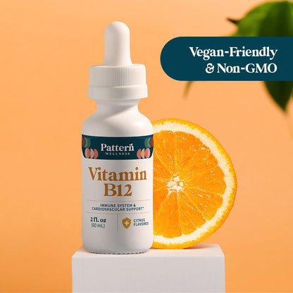 Suplemento vegano para energía y sistema inmune vitamina b12 gotas