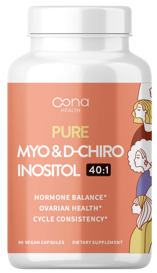 Suplemento vegano Mio-Inositol D-Chiro Inositol 40:1 para mujeres 90 cápsulas