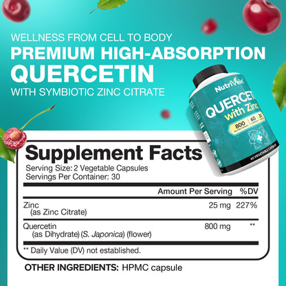 Suplemento vegano Nutrivein vitamina c y zinc quercetina