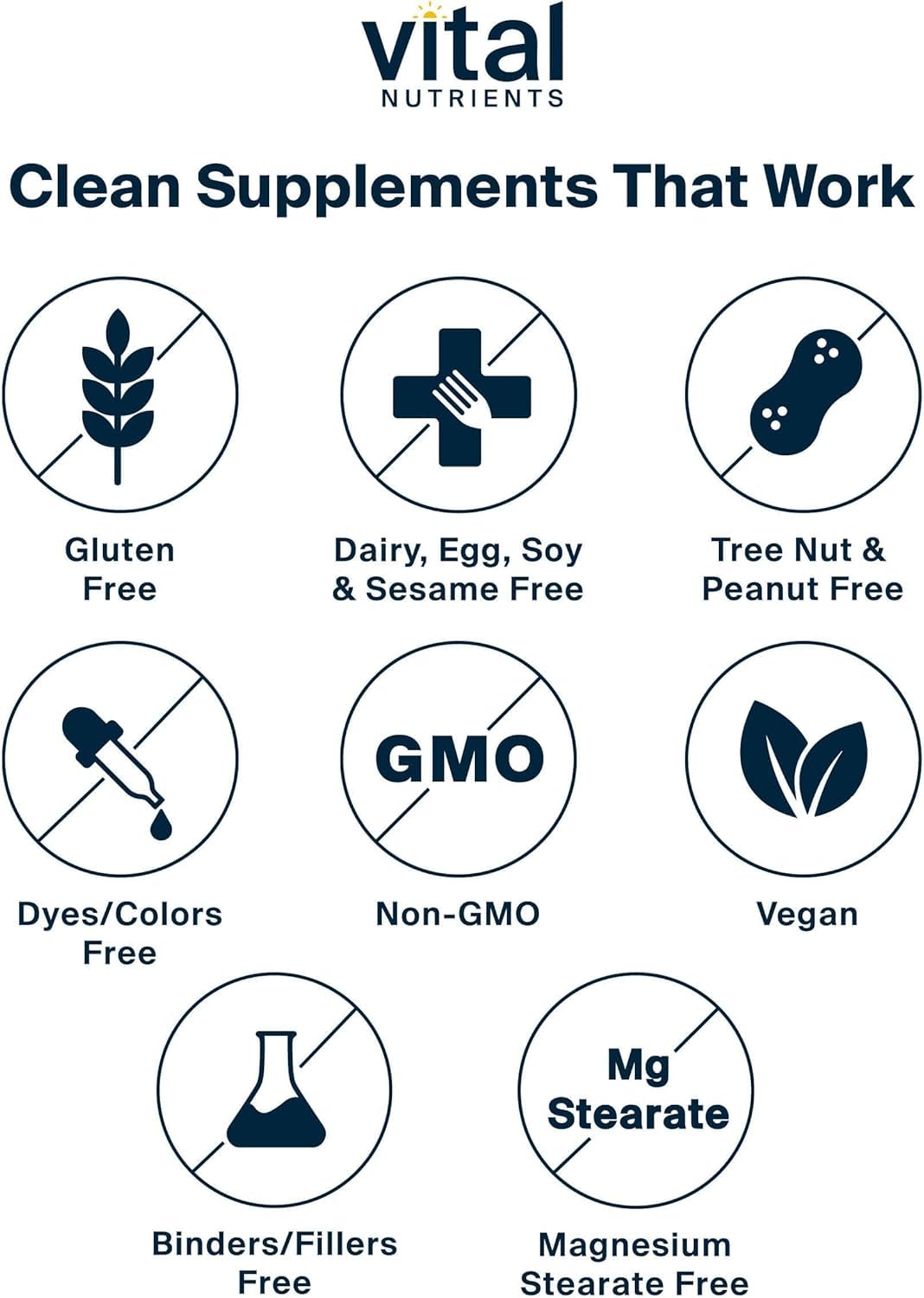 Suplemento vegano limpio sin gluten ni soya de Vital Nutrients.
