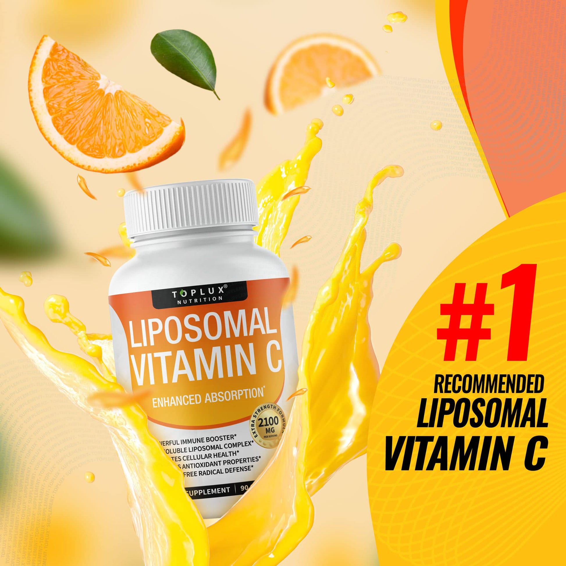 Suplemento vegano y sin OGM Vitamina C Toplux