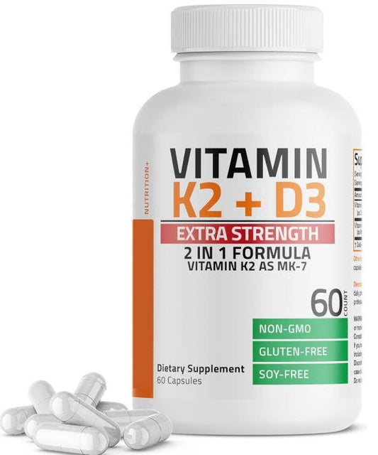 Botella de suplemento vegano YMINGKJ vitamina D3 K2 5000 UI con magnesio
