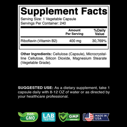 Suplemento Vitabod vitamina B2 400mg
