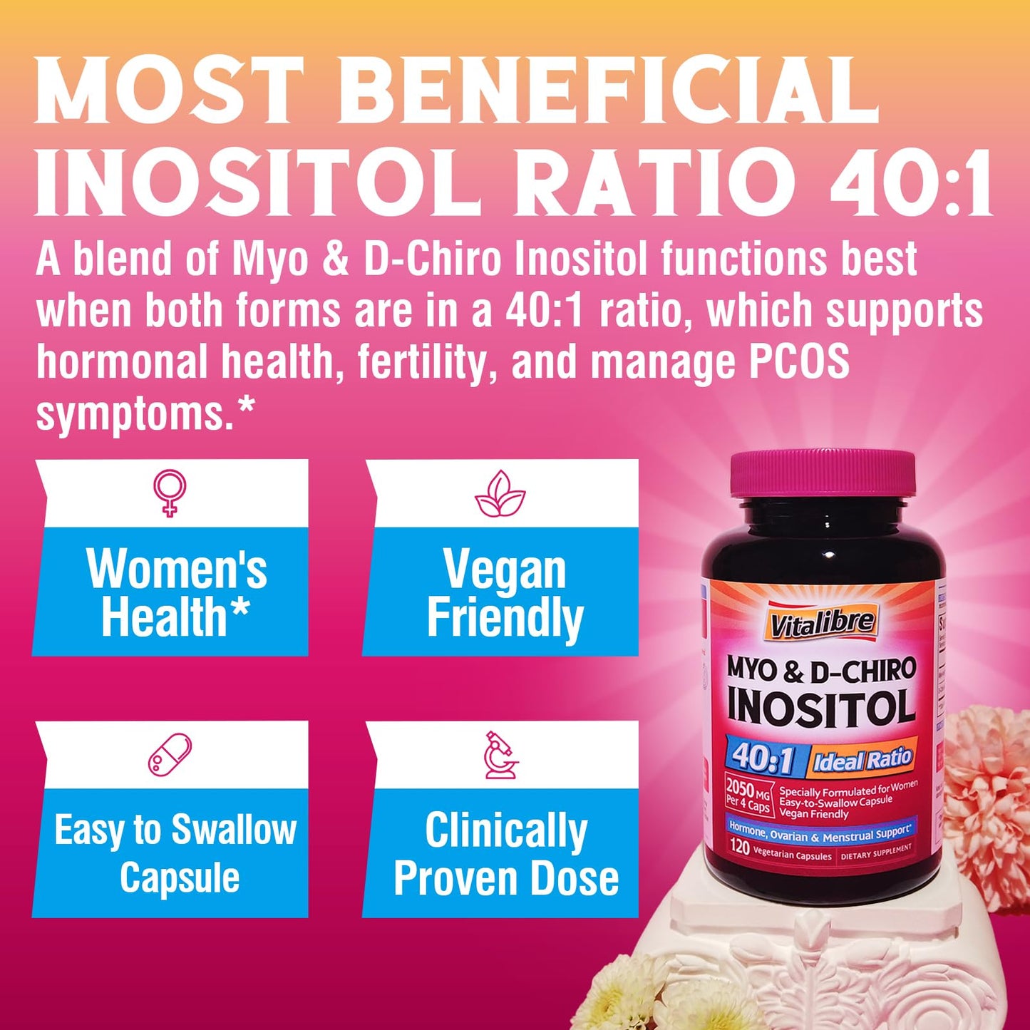 Suplemento Vitalibre inositol compromiso calidad y pureza