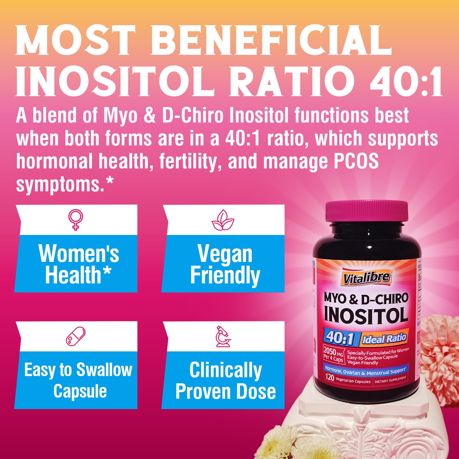 Suplemento Vitalibre inositol compromiso calidad y pureza