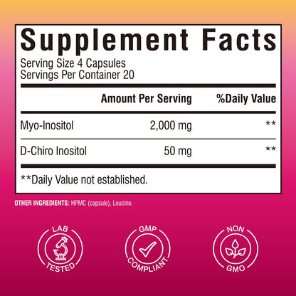 Suplemento Vitalibre inositol sin ingredientes artificiales ni alérgenos