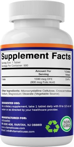 Suplemento Vitamatic ácido fólico para bienestar y embarazo