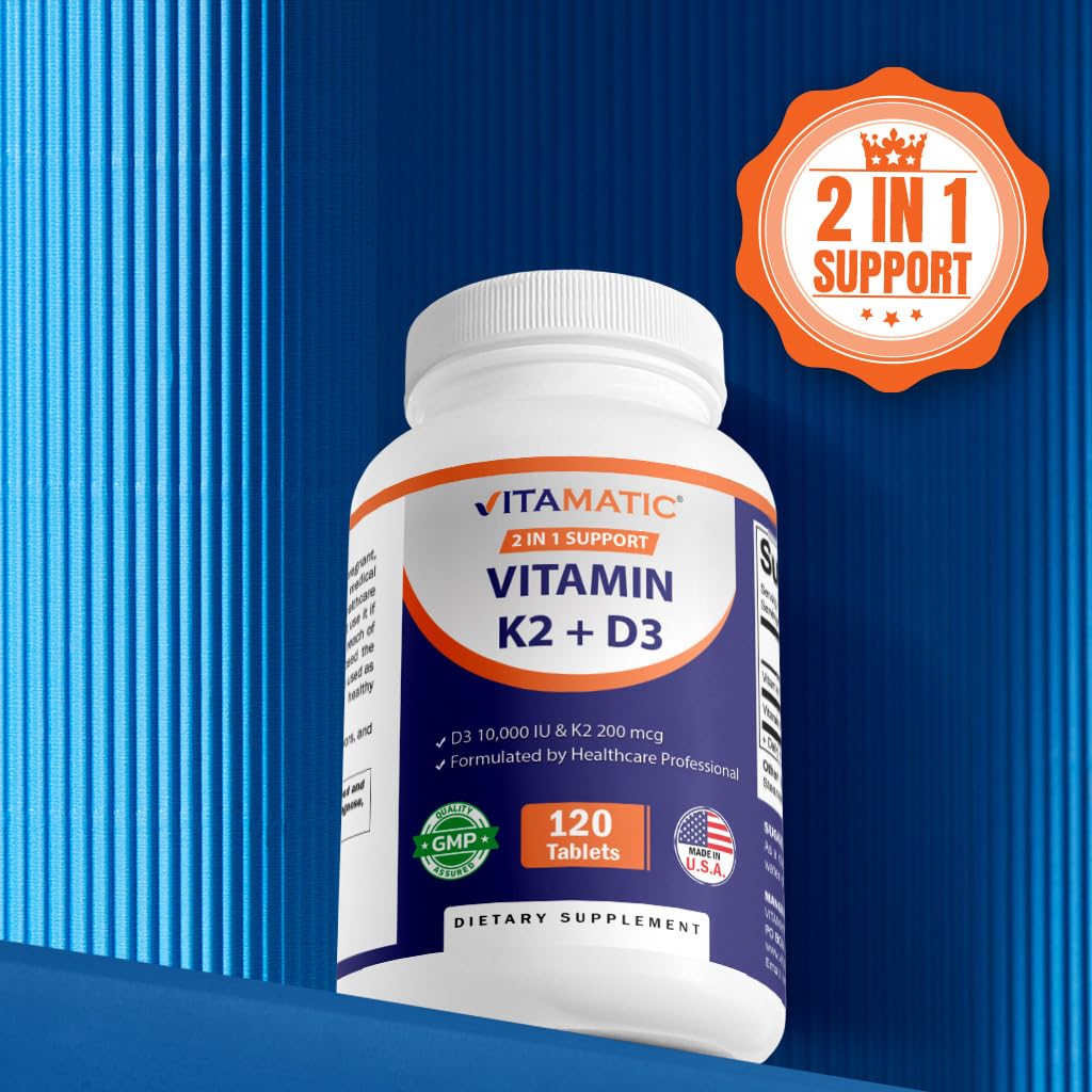 Suplemento Vitamatic con vitamina d3 y k2 mk7 en tableta