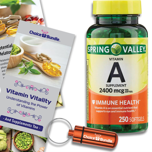 Suplemento Vitamina A Spring Valley 2400 mcg 250 cápsulas