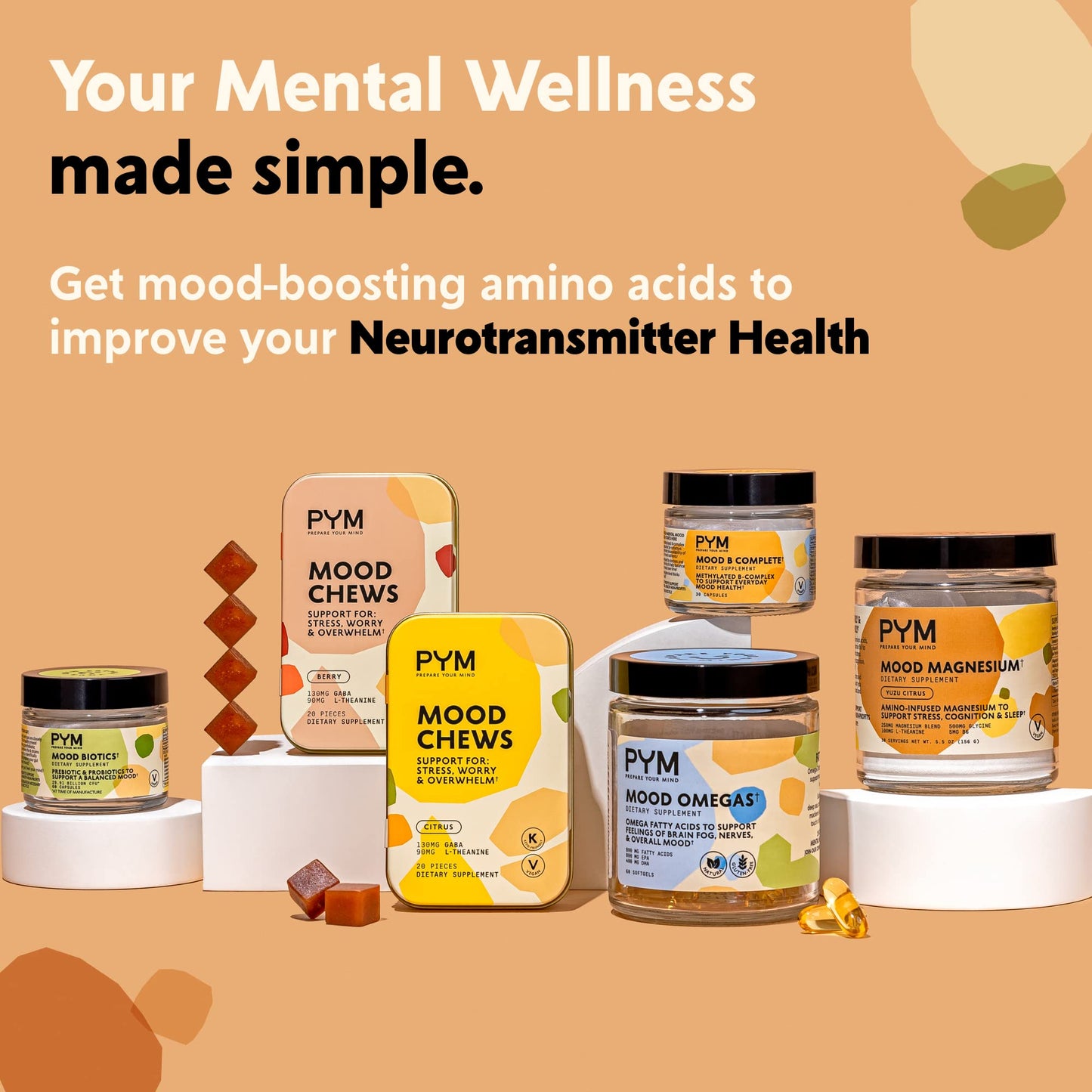 Suplemento multifuncional vitamina B para bienestar mental PYM