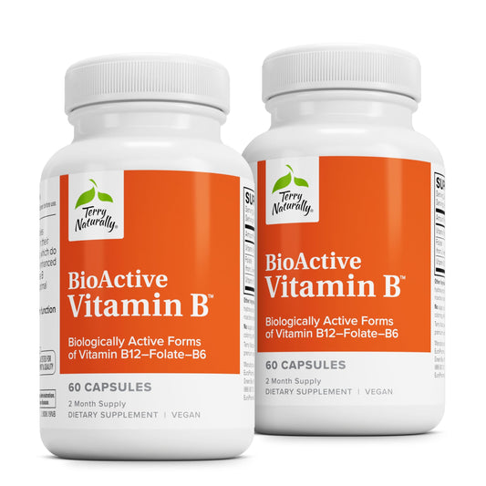 Suplemento Vitamina B Bioactiva Terry Naturally para corazón