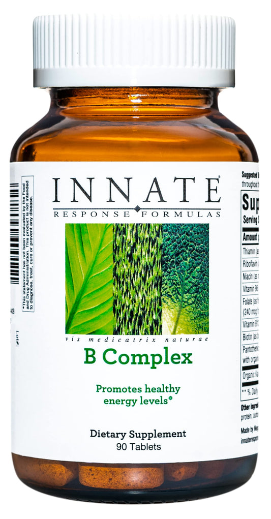 Suplemento vitamina B complex Innate Response Formulas energía celular 90 tabletas