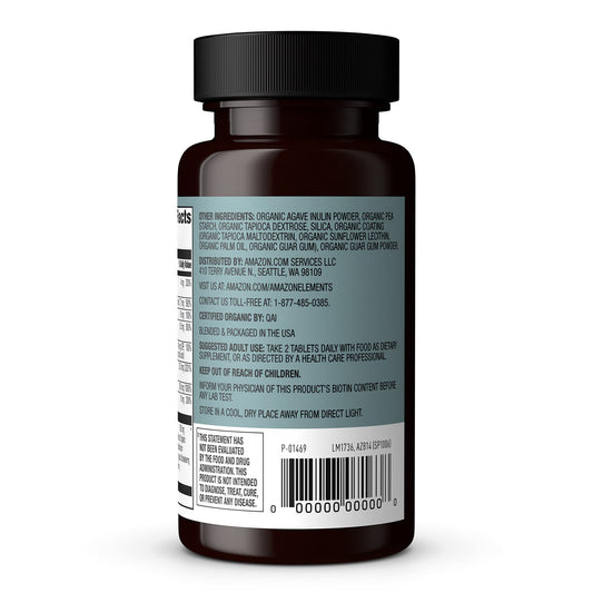 Suplemento vitamina B orgánico Amazon Elements alimentación integral