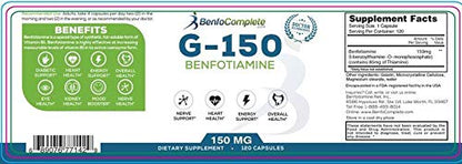 Suplemento vitamina B1 benfotiamina 150 mg 120 cápsulas