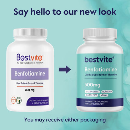 Suplemento vitamina b1 benfotiamina Bestvite 240 cápsulas