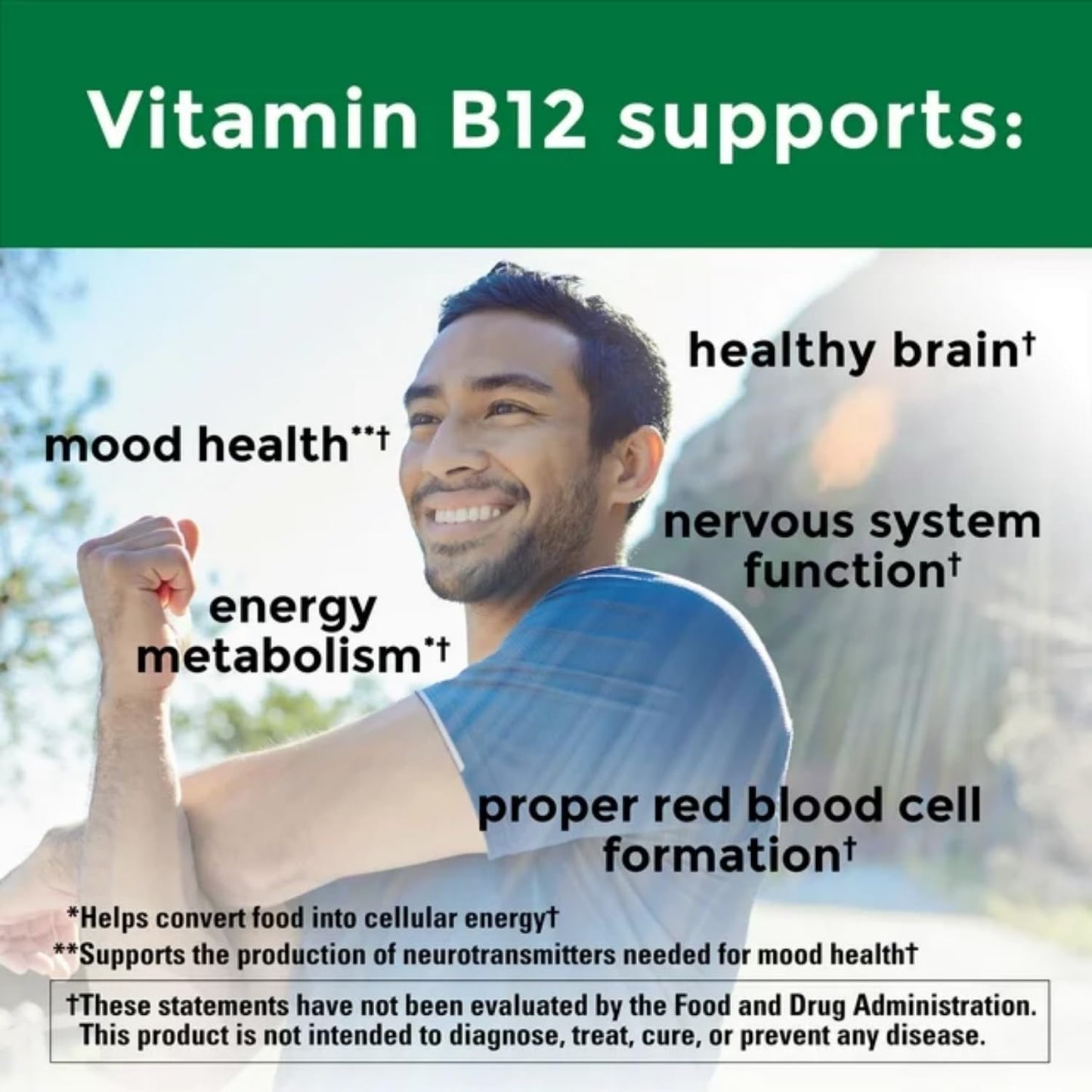 Suplemento dietético vitamina b12 1000 mcg energía y metabolismo