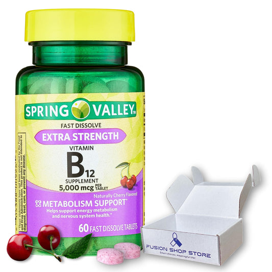 Suplemento vitamina B12 5000mcg disolución rápida sabor cereza